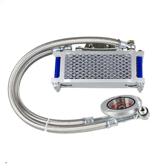 Main image of Radiator Oil Cooler Compatible for Suzuki GN125 GZ125 GSX125 EN125 125cc Motorcycle Chopper Bike Vintage Compatible for Yamaha(Silver Radiator)