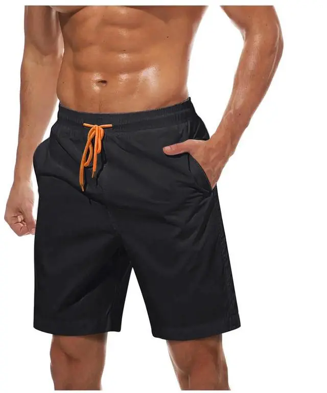 Main image of Mens Swim Trunks Beach Board Swim Shorts Mens Casual Surfing Swimming Trunks Outdoor Jogger SweatShorts Elastic Waist Gym(Color 1,CN 3XL (US XL))