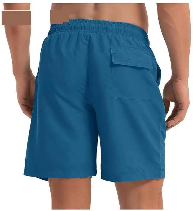 Alt view image 2 of 2 - Mens Swim Trunks Beach Board Swim Shorts Mens Casual Surfing Swimming Trunks Outdoor Jogger SweatShorts Elastic Waist Gym(Color 1,CN 3XL (US XL))