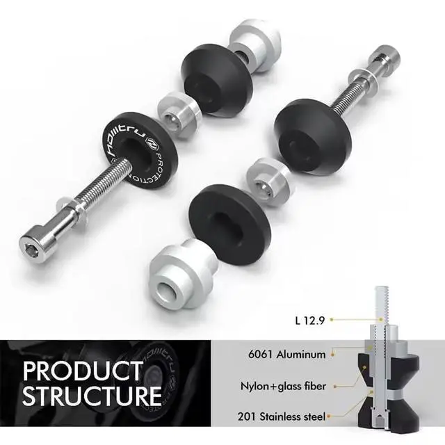 Alt view image 2 of 7 - For Triumph Street Triple 765 Moto2 Edition 2023-2026 Motorcycle Swingarm Spools Slider Stand Lifting Paddock Stand Bobbins