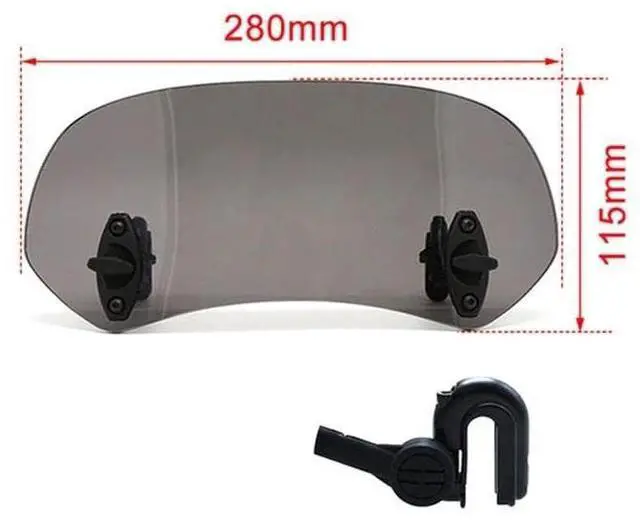 Alt view image 2 of 2 - Windshield Screen Wind Deflector For CanAm For Spyder For F3-S For F3T Motorcycle Accessories Spoiler Windshield Motorcycle Windshield(28cm Grey)