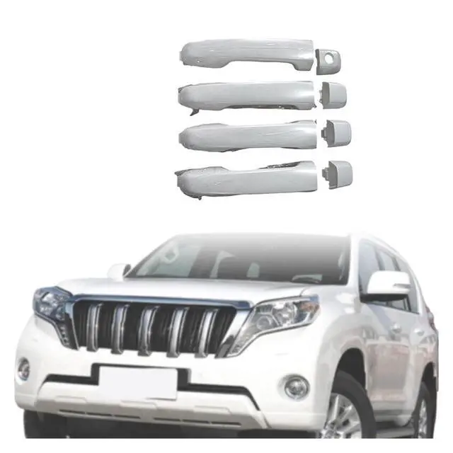 Alt view image 2 of 5 - 1Set 4 Door Handle 69211-60090 Compatible With Toyota 4Runner Lexus GX460 And Land Cruiser 2010-2018 Outside Exterior Door Handle(White)