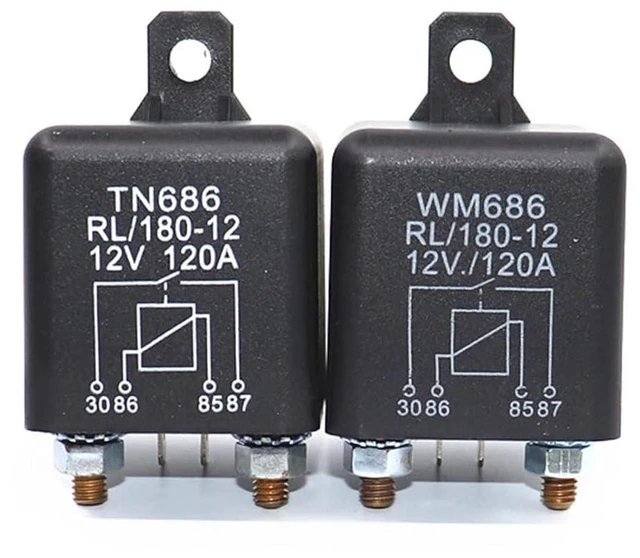 Alt view image 4 of 7 - Relay Car Truck Motor Automotive 24V/12V 200A/100A/120A Continuous Type Modular(12V1.8W200A)