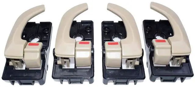 Alt view image 3 of 6 - 4Pcs Beige Inside Door Handle Beige Left & Right LH RH for 2005-2009 Hyundai Tucson 82610-2E000,82620-2E000