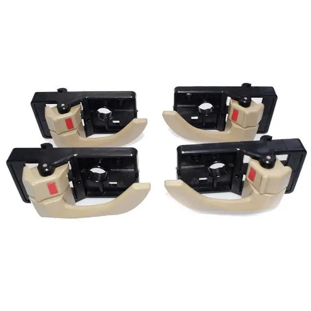 Alt view image 6 of 6 - 4Pcs Beige Inside Door Handle Beige Left & Right LH RH for 2005-2009 Hyundai Tucson 82610-2E000,82620-2E000