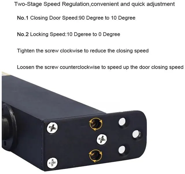 Alt view image 2 of 3 - Heavy Door Pivot Hinges Invisible Hidden Hydraulic Buffer Door Hinges Swing Floor Hinge Install Up and Down(Black)