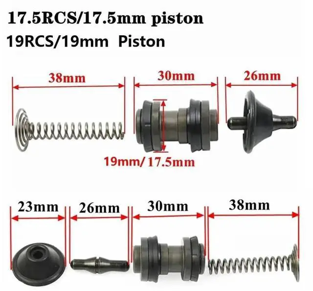 Alt view image 5 of 5 - 19mm 19RCS Radial Brake Piston Plunger Repair Kits Fit For Mounting Motorcycle Master Cylinder Piston Rigs Repair Accessories Clutch(19mm 1 set)