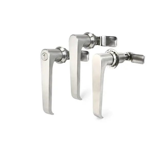 Alt view image 2 of 7 - Outdoor Electrical Control Cabinet Door Stainless Steel Handle Lock Mechanical Equipment Pull Handle Lock 1Pcs(324-2)