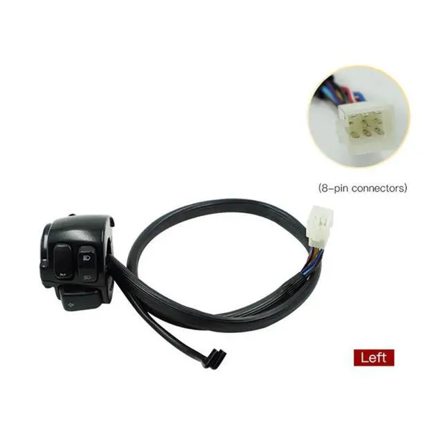 Alt view image 2 of 6 - 1" 25mm Motorcycle Handlebar Control Switch for Harley Dyna Softail Sportster V-Rod 1996-2012 Chrome/Black Handle Switche(Black Switch)