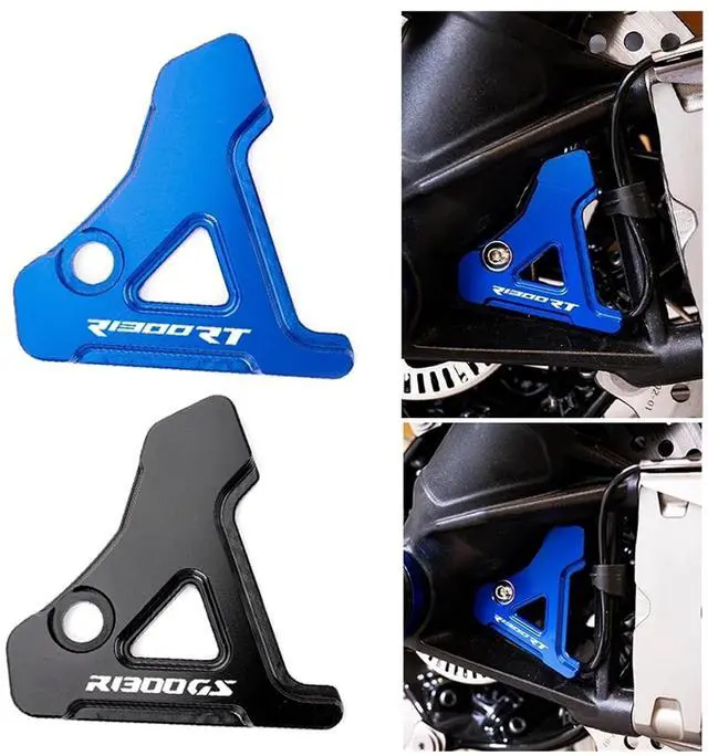 Alt view image 2 of 5 - Compatible with BMW R1300RT R 1300 RT R1300GS Adventure R1300 GSA 2025 Motorcycle Aluminum Front Wheel ABS Sensor Protection Guard Cover(Black-R1300GS)