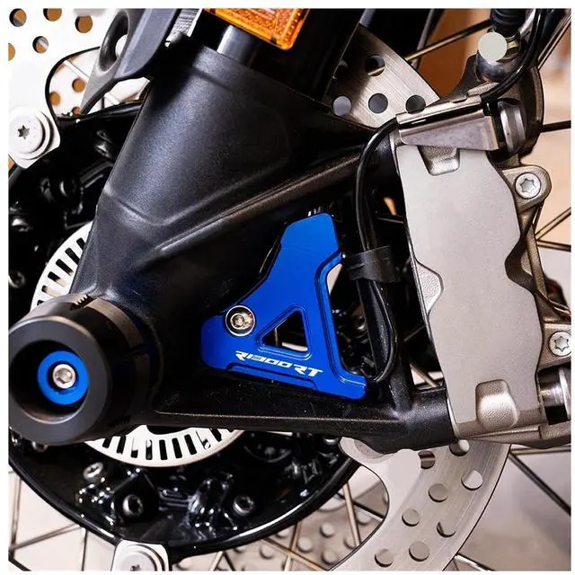 Alt view image 3 of 5 - Compatible with BMW R1300RT R 1300 RT R1300GS Adventure R1300 GSA 2025 Motorcycle Aluminum Front Wheel ABS Sensor Protection Guard Cover(Black-R1300GS)