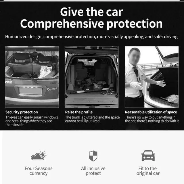 Alt view image 4 of 7 - Car Trunk Storage Covers for BYD Leopard Titanium 3 FangChengBao Tai 2025~2027 Retractable Rack Cargo Shelter Auto Accessories(Carbon Fiber Skin)
