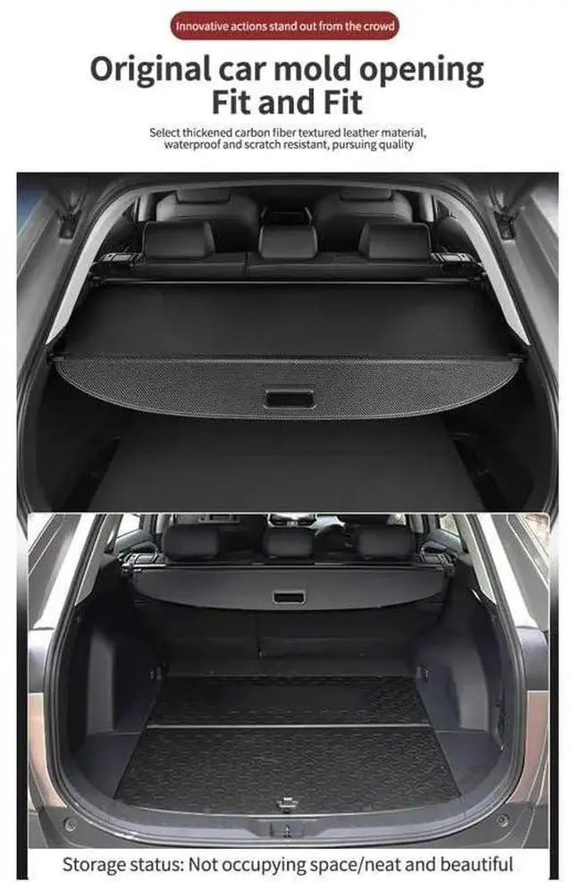Alt view image 6 of 7 - Car Trunk Storage Covers for BYD Leopard Titanium 3 FangChengBao Tai 2025~2027 Retractable Rack Cargo Shelter Auto Accessories(Carbon Fiber Skin)