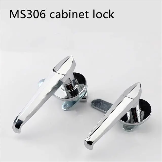Alt view image 3 of 6 - MS306-1 Stainless Steel Handle Lock Distribution Box Cabinet Door Lock Cabinet Lock Handle Lock Outdoor Door Lock 1Pcs(Blue)