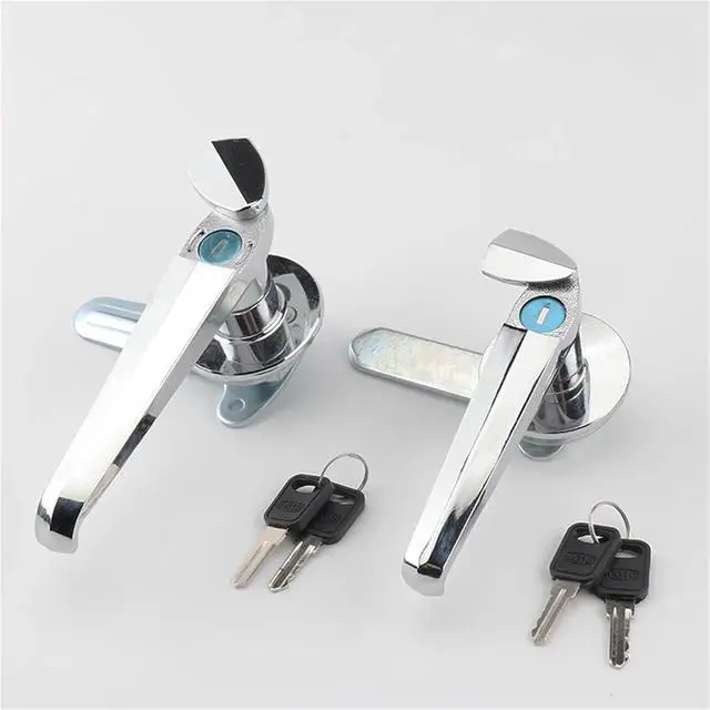 Alt view image 5 of 6 - MS306-1 Stainless Steel Handle Lock Distribution Box Cabinet Door Lock Cabinet Lock Handle Lock Outdoor Door Lock 1Pcs(Blue)