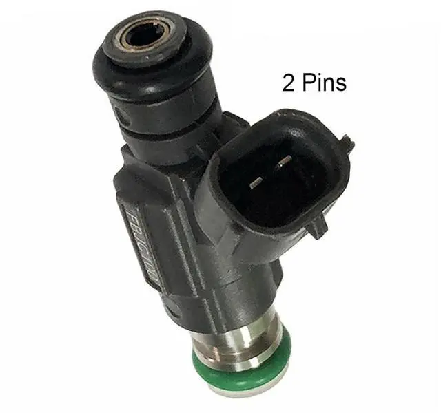 Alt view image 2 of 6 - 4 Pcs 16600-5L700 Black Fuel Injector Nozzle With 2 Pins Compatible for INFINITI G20 2000-2002 16600-2Y905 16600-AE060 FBJC100 FBJ1C00