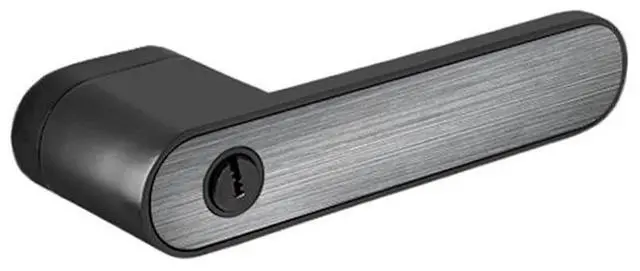 Alt view image 3 of 6 - Modern Minimalist Indoor Magnetic Silent Ecological Door Lock Bedroom Wooden Italian Simple Handle(Matt Black Shiny Black Film)