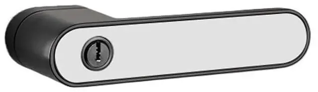 Alt view image 6 of 6 - Modern Minimalist Indoor Magnetic Silent Ecological Door Lock Bedroom Wooden Italian Simple Handle(Matt Black Shiny Black Film)