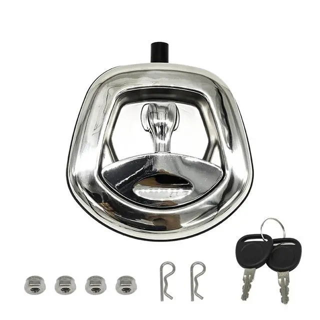 Alt view image 3 of 3 - Stainless Steel Ute Tray Cabinet Door Lock Container Seal Whale Tail T Handle 1Pcs