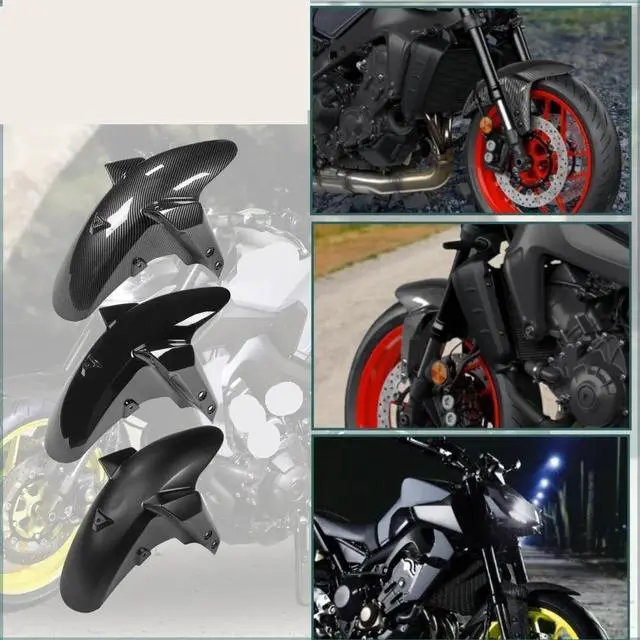 Alt view image 4 of 5 - Wheel Fender Splash Guard for Tracer 900 for MT-09 for MT09 for FZ09 2013 2014 2015 2016 2017 2018 2019 2020 Front Tire Hugger Mudguard Fender Splash Extender(Unpainted)