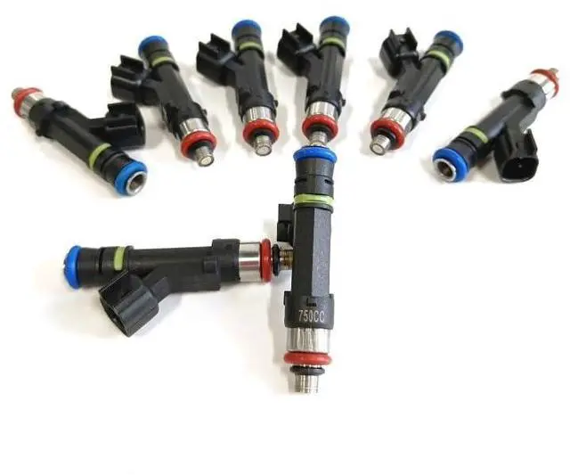 Main image of Set of 8 INAT 750cc Injectors 72lb EV1/EV6 for LS1 LS6 LT1 High Impedance E85 Compatible