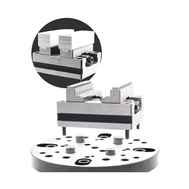 Alt view image 3 of 4 - CNC four axis and five axis special fixture claw double clamping self centering vise(ZF-90150 Two)