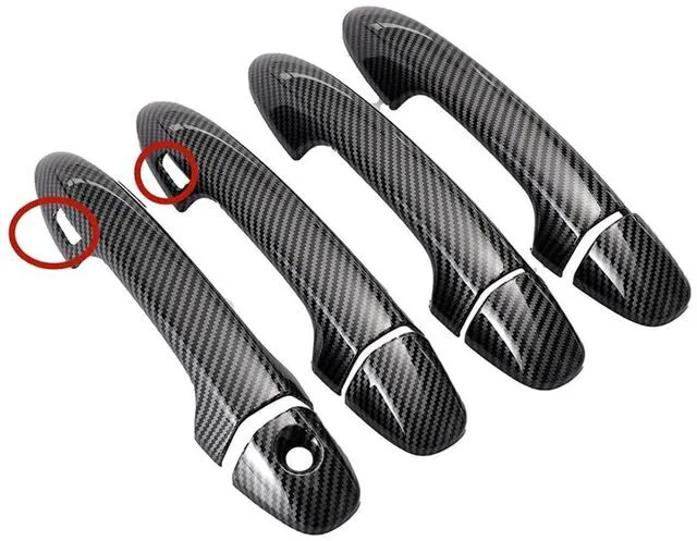 Main image of Compatible for Toyota Harrier XU60 2014 2015 2016 2017 2018 2019 ABS Carbon Fiber Car Side Door Handle Cover Trim Sticker Accessories(Carbon 2 sensors)