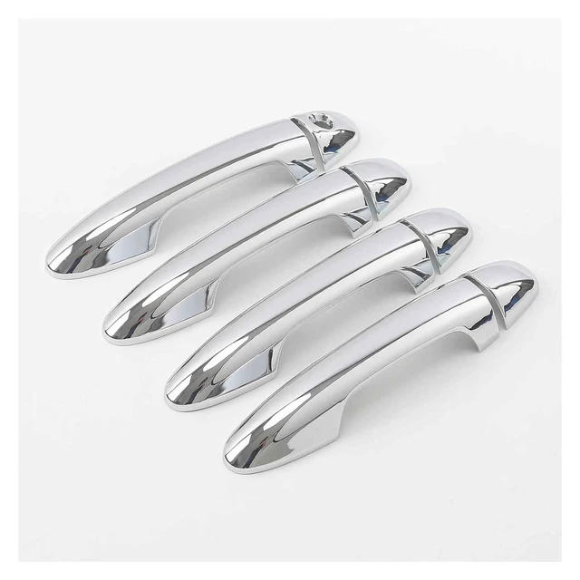 Alt view image 5 of 6 - Compatible for Toyota Harrier XU60 2014 2015 2016 2017 2018 2019 ABS Carbon Fiber Car Side Door Handle Cover Trim Sticker Accessories(Carbon 2 sensors)