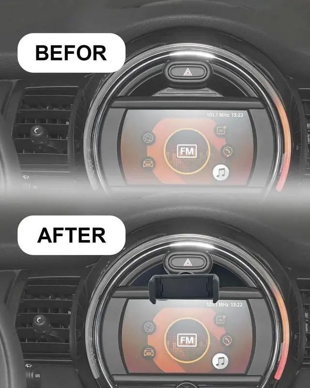 Alt view image 2 of 7 - Dash Aluminum Phone Holder for Mini Cooper F54 to F60 Black