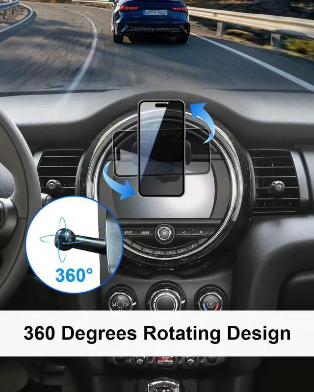 Alt view image 5 of 7 - Dash Aluminum Phone Holder for Mini Cooper F54 to F60 Black