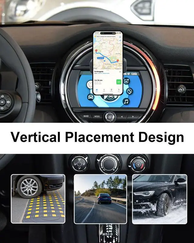 Alt view image 6 of 7 - Dash Aluminum Phone Holder for Mini Cooper F54 to F60 Black