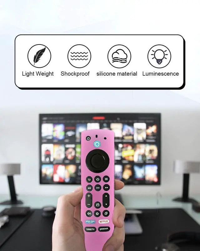 Alt view image 4 of 7 - 2-Pack Silicone Remote Cover for Toshiba/Insignia, Green & Pink
