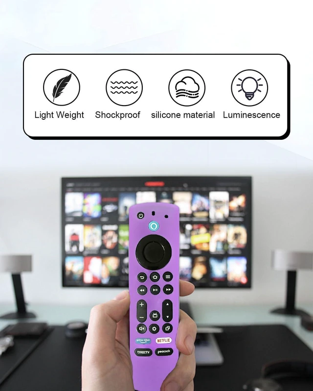 Alt view image 3 of 7 - 2Pcs Glowing Remote Cover for Insignia/Toshiba Smart TV