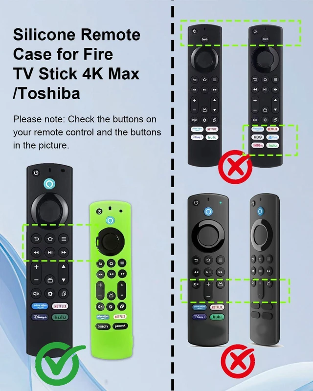 Alt view image 2 of 7 - 2Pcs Glowing Remote Cover for Insignia/Toshiba Smart TV