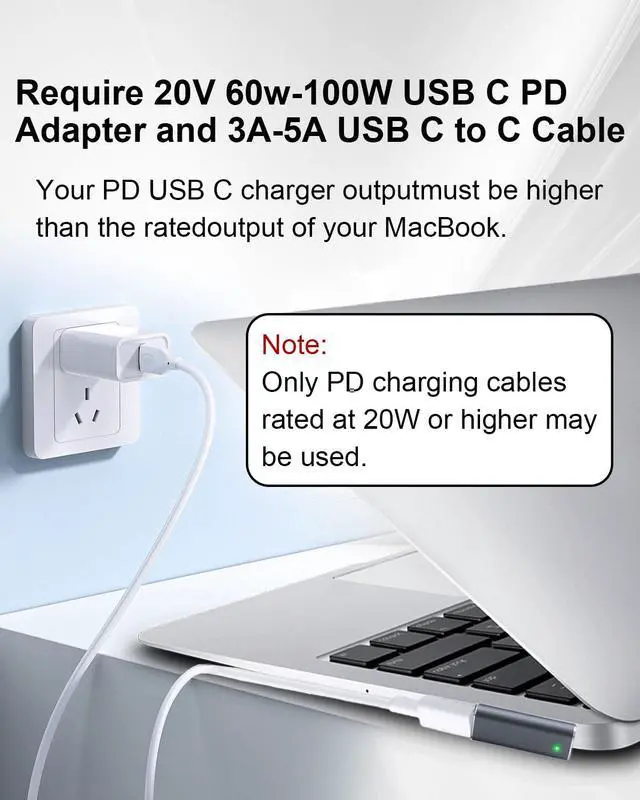 Alt view image 3 of 7 - Magnetic USB C T-Tip Adapter Only for Magsafe 2
