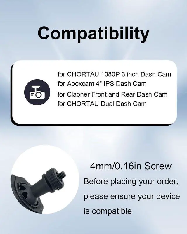 Alt view image 4 of 7 - 2PCS Dash Cam Suction Cup Mount Bracket, Black