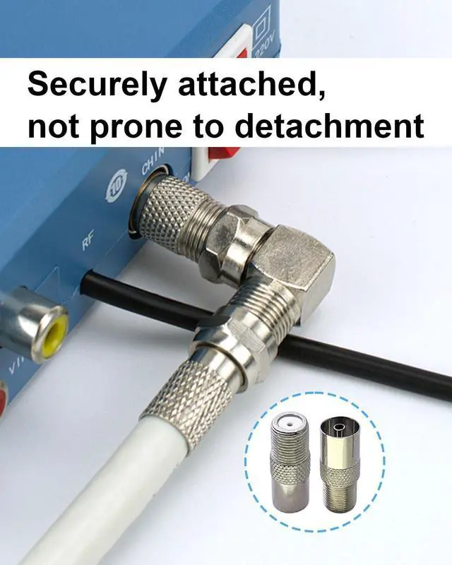 Alt view image 5 of 7 - 2-Pack F to TV PAL Coax Adapter, Male Female Connector Kit