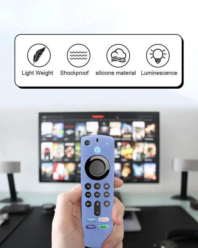 Alt view image 4 of 7 - 2-Pack Glowing Silicone Remote Cover for Fire TV Stick 3rd Gen