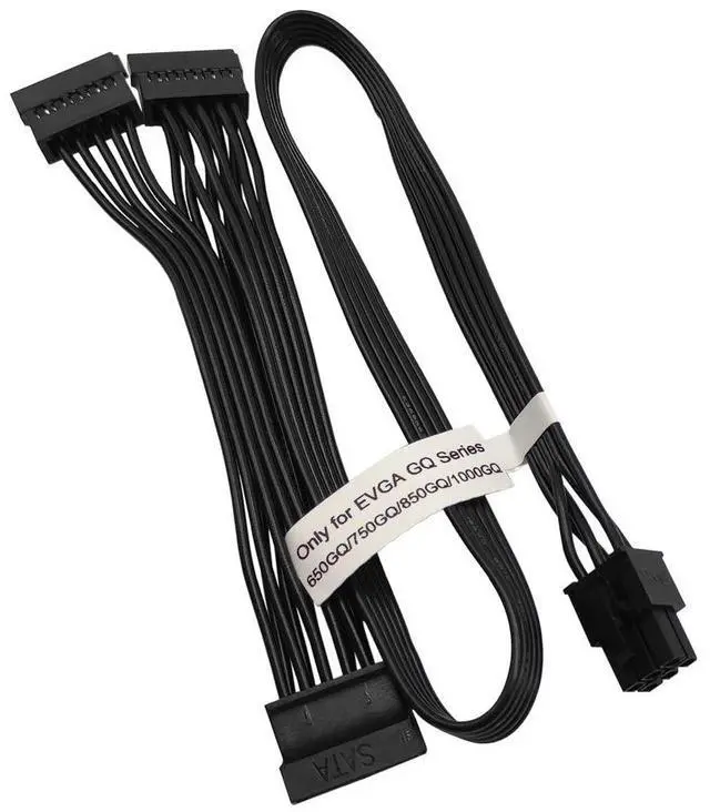 Main image of SATA Power Cable for EVGA GQ V1 Series Semi Modular PSUs, 6 Pin to 3X 15 Pin SATA Hard Drive Adapter Splitter 20-in(50cm)