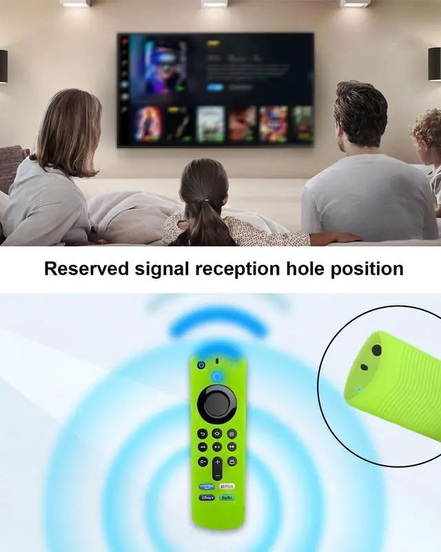 Alt view image 6 of 7 - 2-Pack Glowing Silicone Remote Cover for Fire TV Stick 3rd Gen