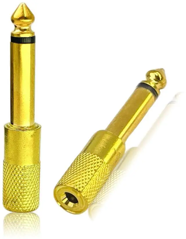 Main image of 1/4 Mono to 1/8 Stereo Adapter, 2 Pack