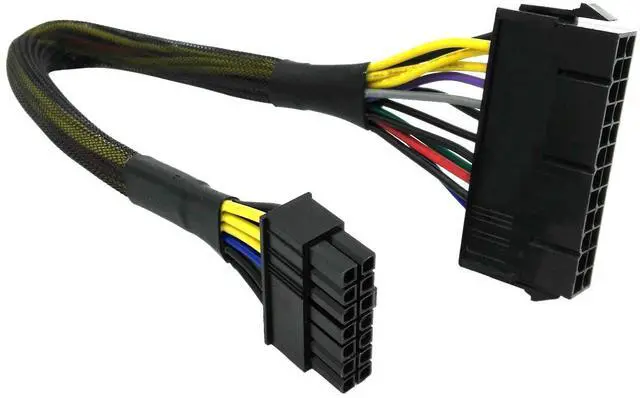 Main image of 24 Pin to 14 Pin ATX PSU Main Power Adapter Braided Sleeved Cable for IBM Lenovo PCs and Servers 12-inch(30cm) (Long Type)