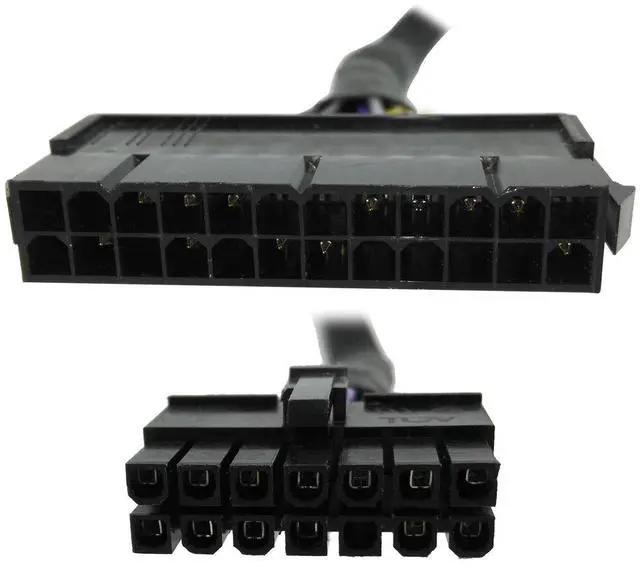 Alt view image 4 of 6 - 24 Pin to 14 Pin ATX PSU Main Power Adapter Braided Sleeved Cable for IBM Lenovo PCs and Servers 12-inch(30cm) (Long Type)