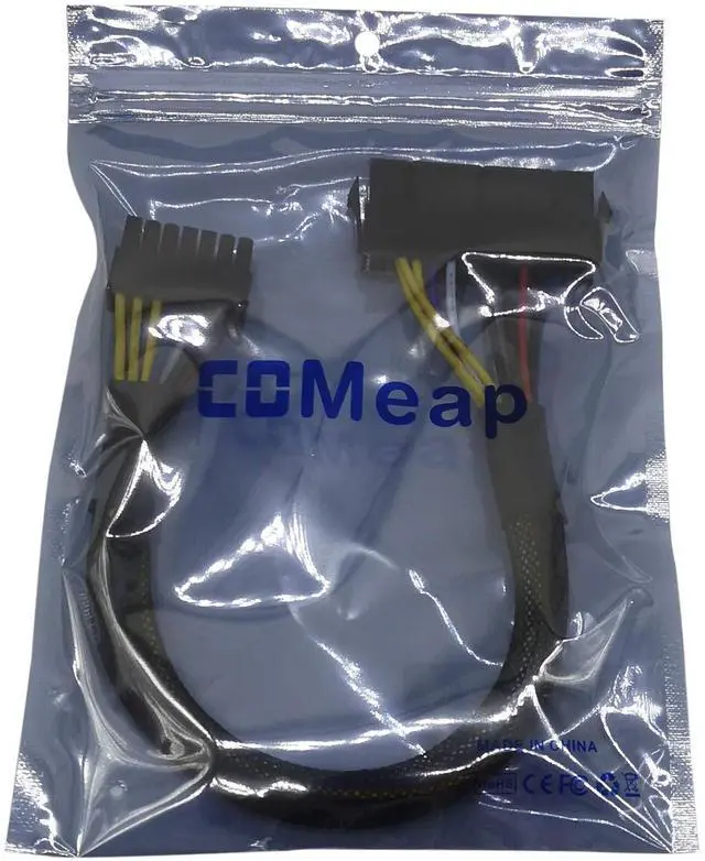 Alt view image 5 of 6 - 24 Pin to 14 Pin ATX PSU Main Power Adapter Braided Sleeved Cable for IBM Lenovo PCs and Servers 12-inch(30cm) (Long Type)