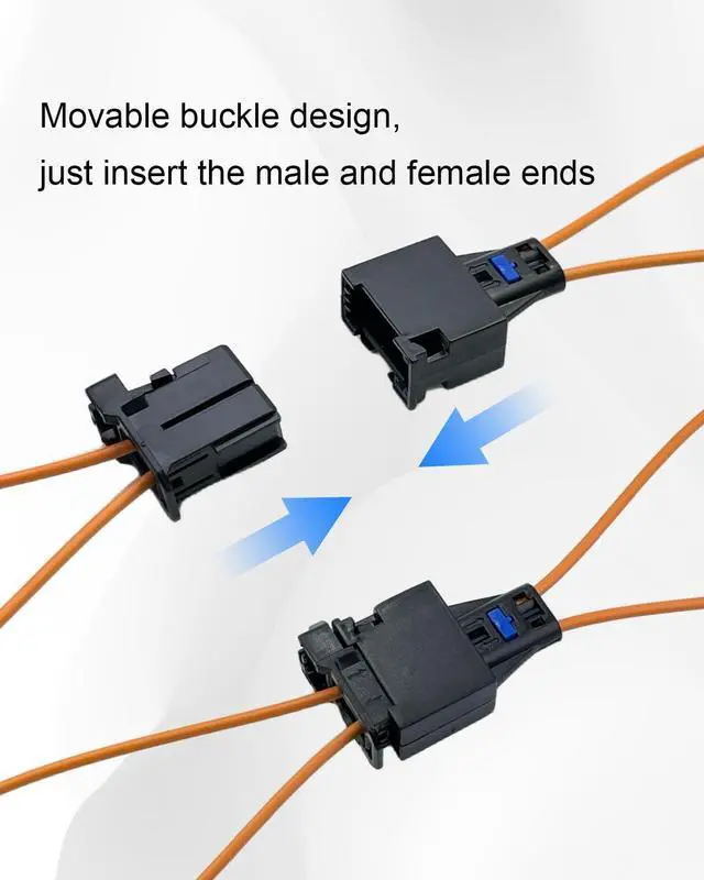 Alt view image 3 of 7 - 2PCS Fiber Optic, Male Female Fiber Optic Adapter for Benz