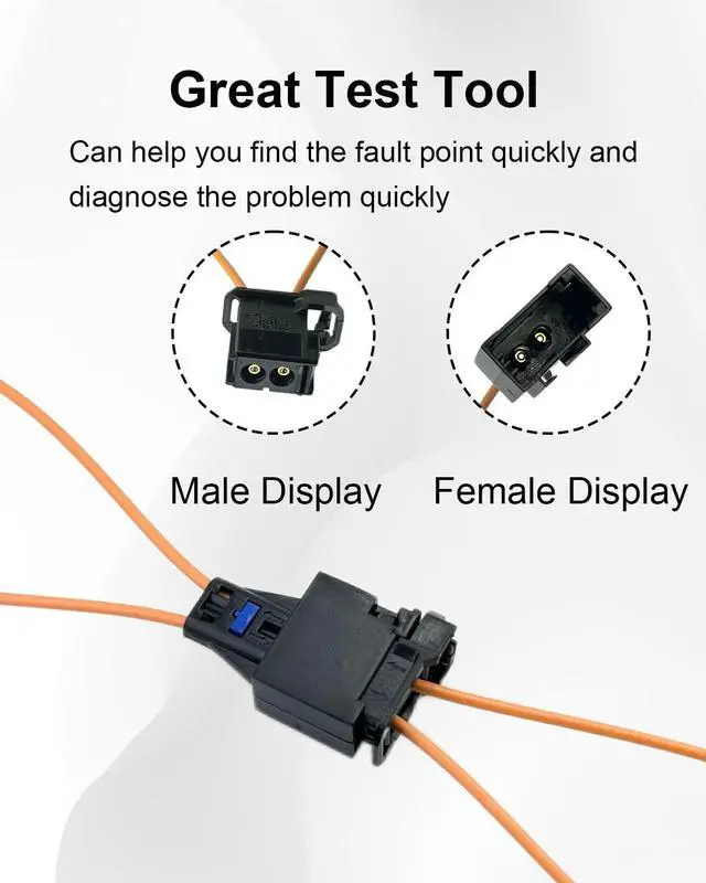 Alt view image 2 of 7 - 2PCS Fiber Optic, Male Female Fiber Optic Adapter for Benz