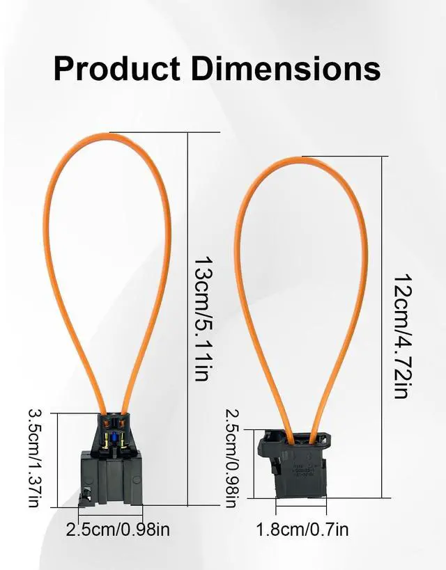 Alt view image 5 of 7 - 2PCS Fiber Optic, Male Female Fiber Optic Adapter for Benz