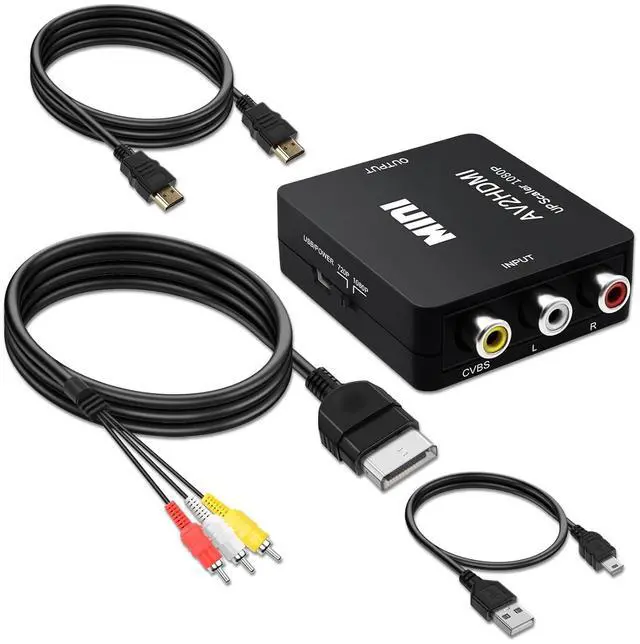 Main image of Xbox AV Cable for Xbox Gen 1, AV to HDMI Converter with USB Power and HDMI 4K Cable Support 720p 1080p 6FT(1.8M)