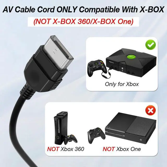 Alt view image 2 of 7 - Xbox AV Cable for Xbox Gen 1, AV to HDMI Converter with USB Power and HDMI 4K Cable Support 720p 1080p 6FT(1.8M)