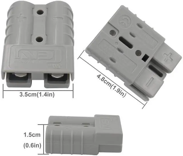 Alt view image 5 of 6 - Solar Panel Connector for Anderson 10AWG, Compatible with MC-4 to 50A/600V Anderson Adapter Plug Charge Extension Cable for Solar Generator Inverter Battery Pack Charger Kit 1.34ft(0.41m)